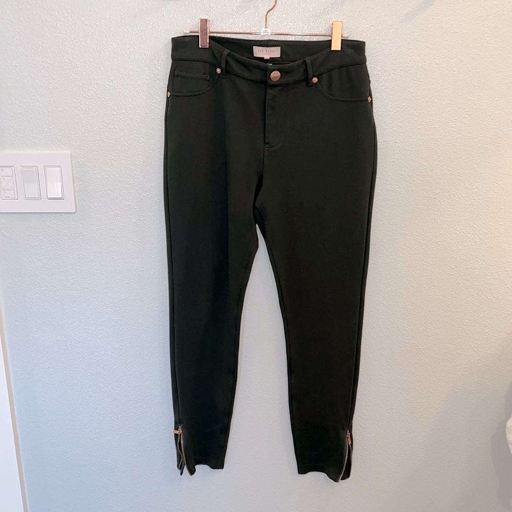 Ted Baker Olive Green and copper Buttons/Zippers size 2 Pants
